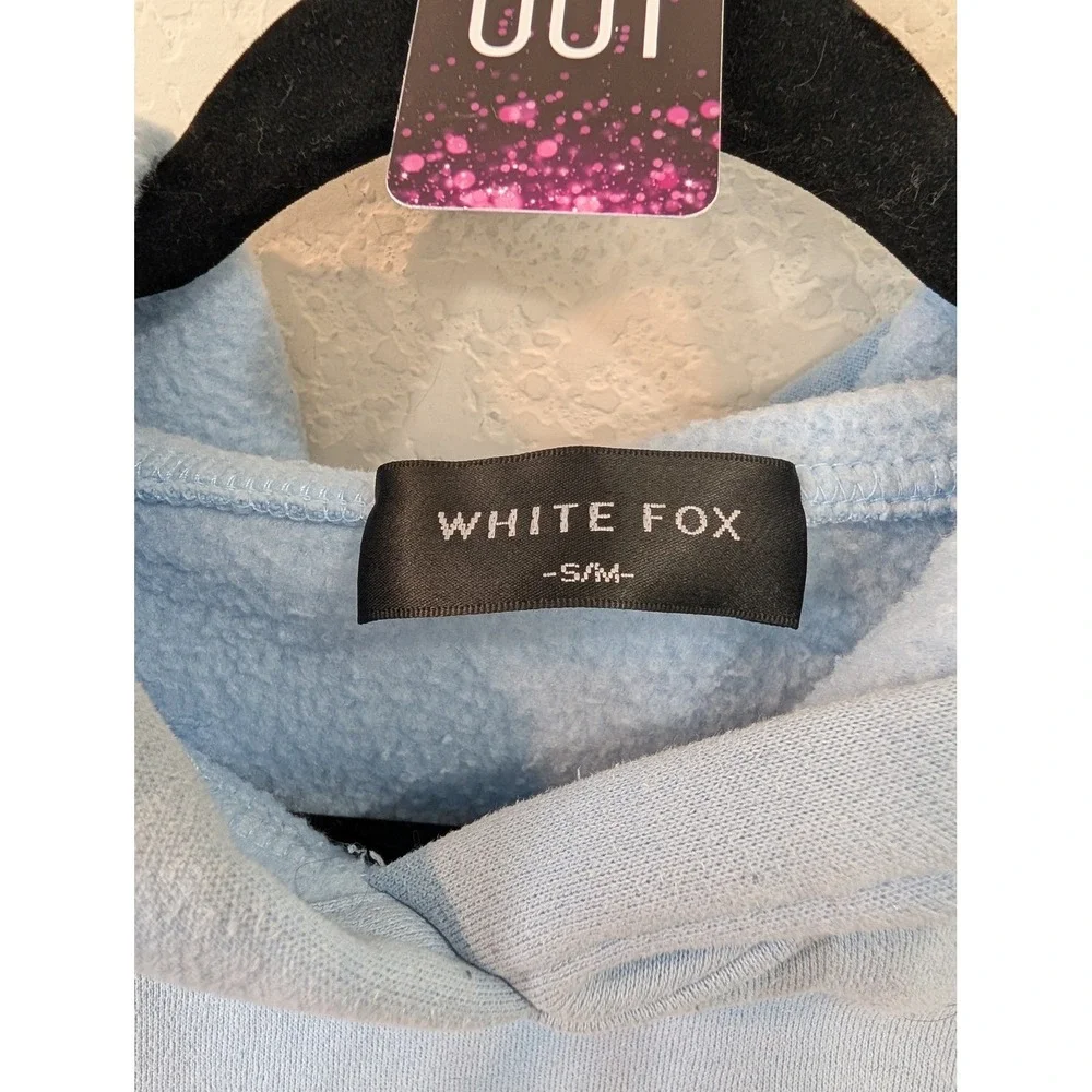 White Fox Boutique 2013 Light Blue Global Collection Graphic‎ Hoodie Limited S/M - Picture 8 of 10